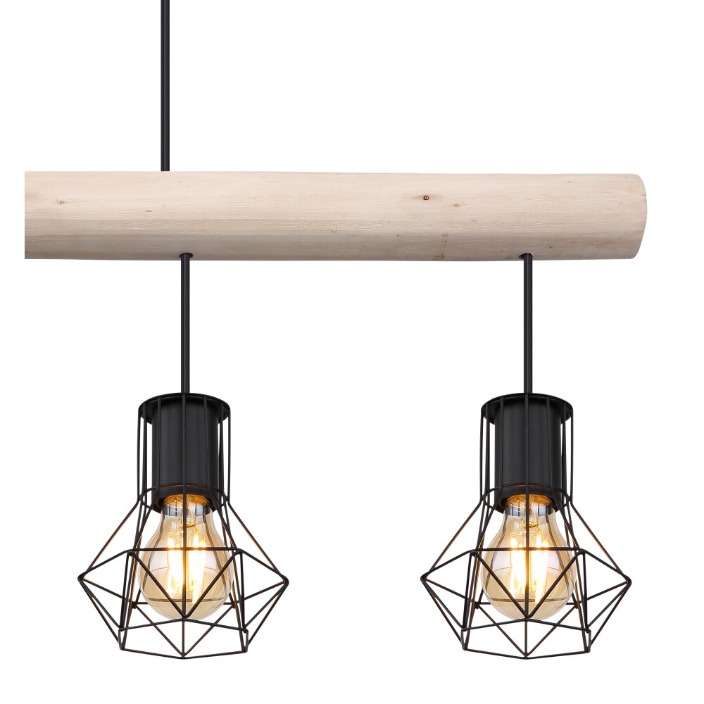 Globo PRISKA Pendant Light Ecru, black, 4-light sources