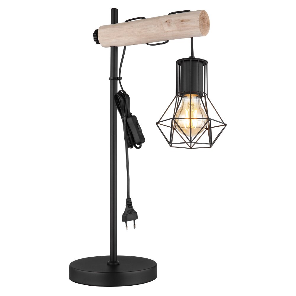 Globo PRISKA Table lamp Ecru, black, 1-light source