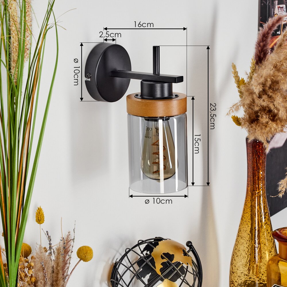 Amignon Wall Light Ecru, black, 1-light source