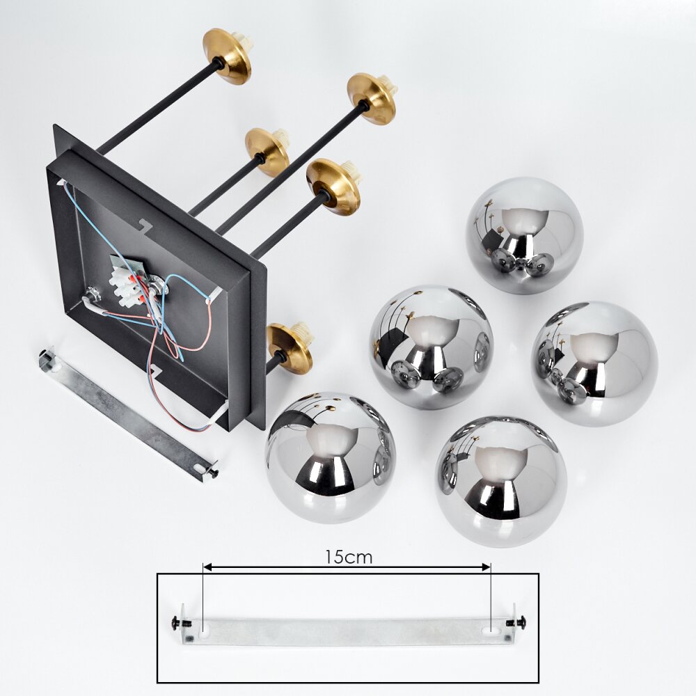 Chehalis Ceiling Light brass, black, 5-light sources