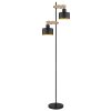 Globo RIELLY Floor Lamp Wood like finish, black, 2-light sources