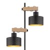 Globo RIELLY Floor Lamp Wood like finish, black, 2-light sources