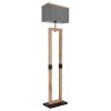 Globo OSSI Floor Lamp Wood like finish, black, 1-light source