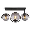 Globo PORRY Ceiling Light black, 3-light sources