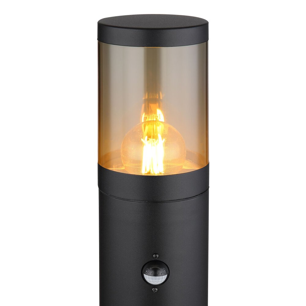 Globo XELOO path light black, 1-light source, Motion sensor