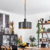 Chabian Pendant Light brown, Wood like finish, black, 1-light source