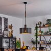 Chabian Pendant Light brown, Wood like finish, black, 1-light source