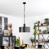 Chabian Pendant Light brown, Wood like finish, black, 1-light source