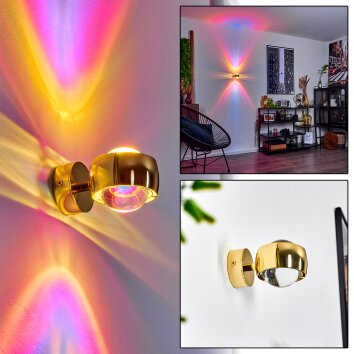 Sapri Wall Light gold, 1-light source