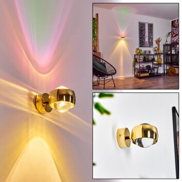 Sapri Wall Light gold, 1-light source