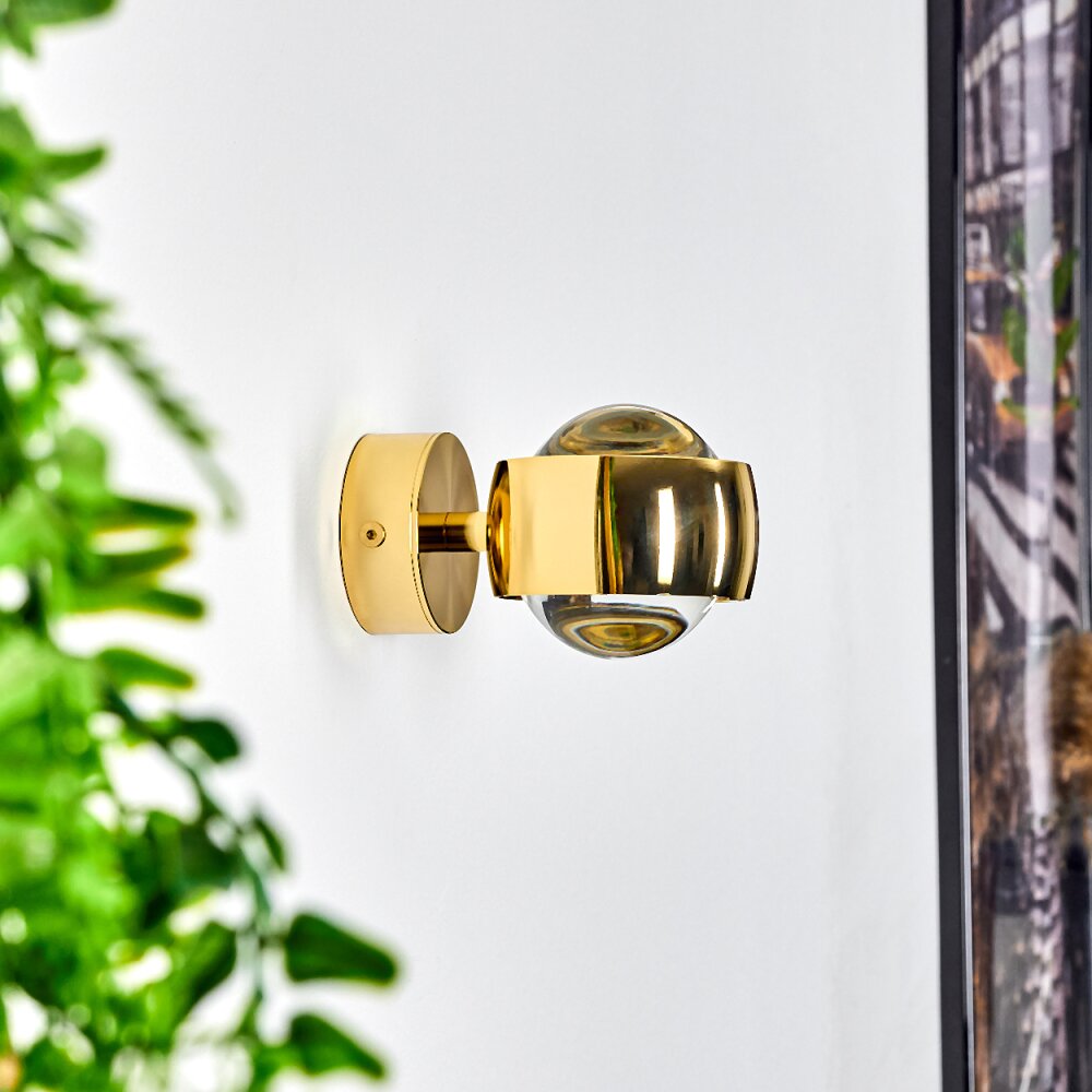 Sapri Wall Light gold, 1-light source