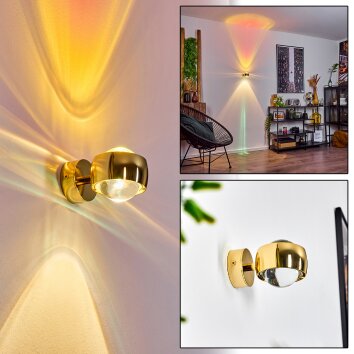 Sapri Wall Light gold, 1-light source