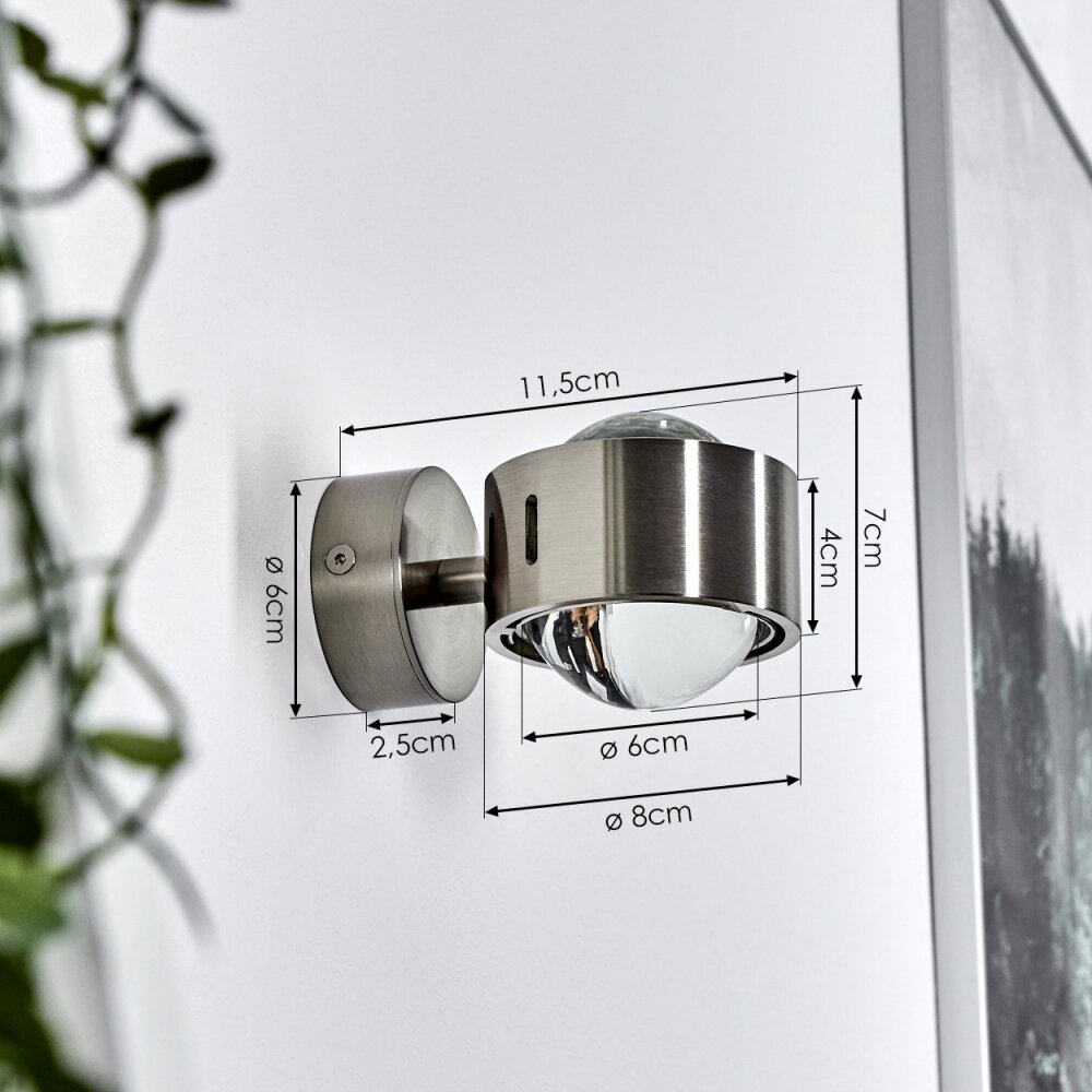Sapri Wall Light matt nickel, 1-light source