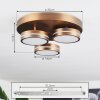 Huallilemu Ceiling Light LED antique brass, 3-light sources