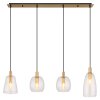 Globo GARRI Pendant Light brass, 4-light sources