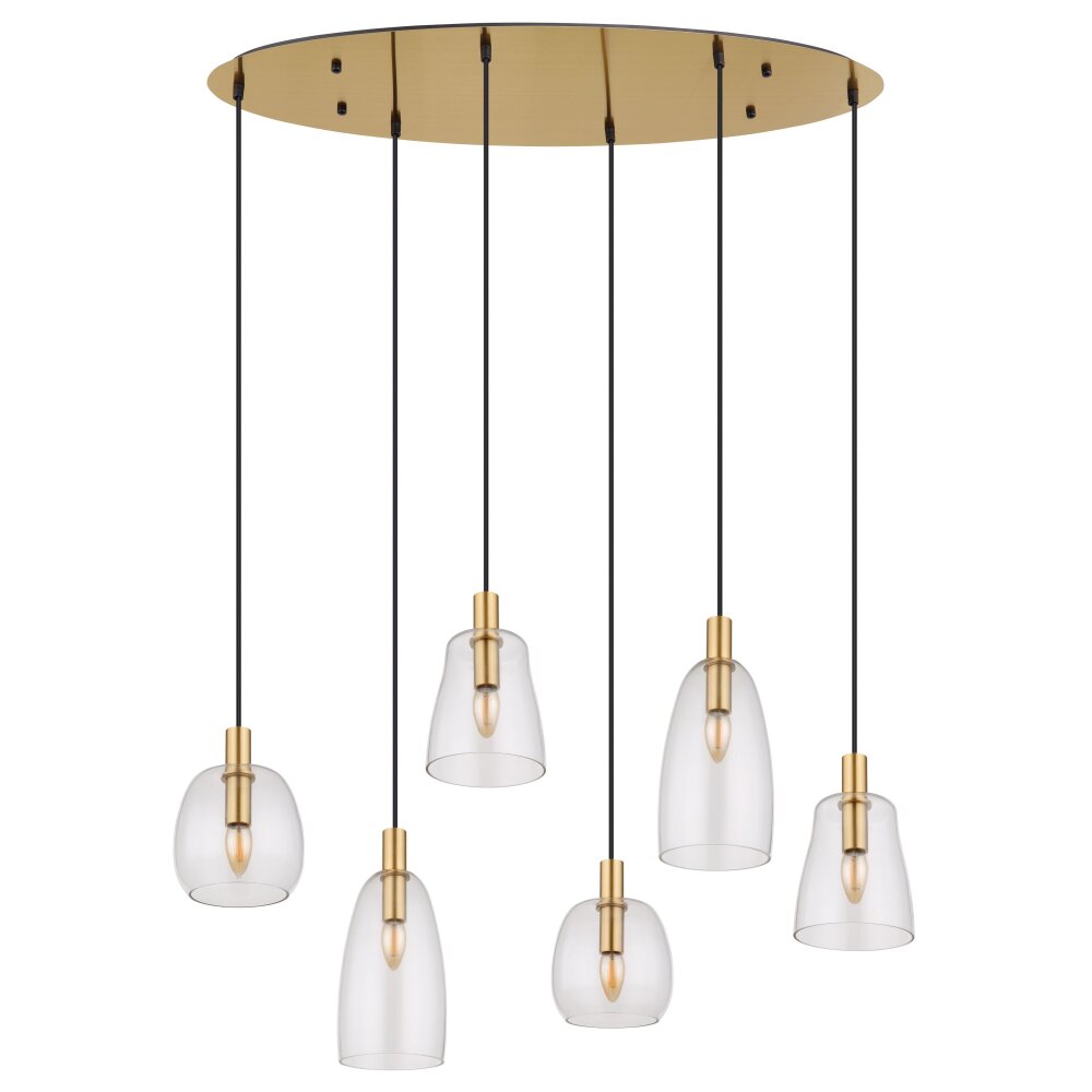 Globo GARRI Pendant Light brass, 6-light sources