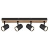 Globo ROBBY Ceiling Light Wood like finish, black, 4-light sources