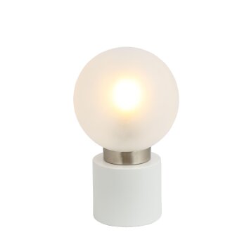 Globo MARKA Table lamp matt nickel, white, 1-light source