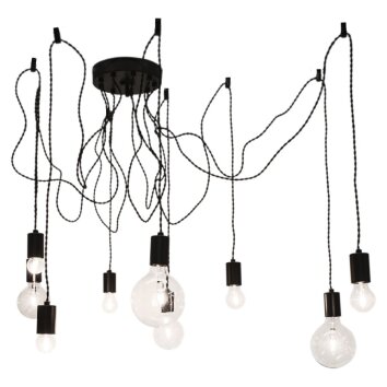 Pendant Light By Rydens Spindelon black, 9-light sources