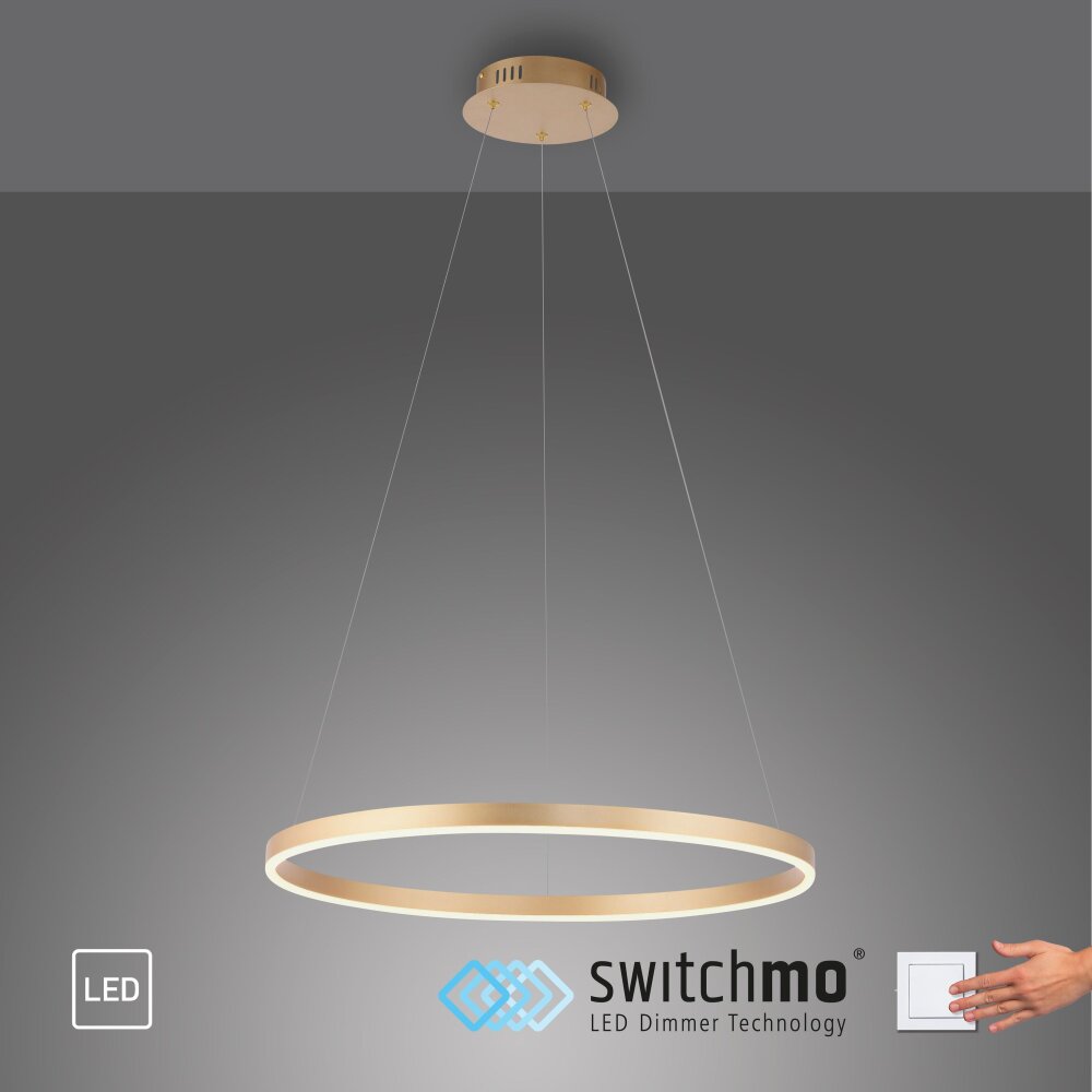 Leuchten-Direkt RITUS Pendant Light LED brass, 1-light source