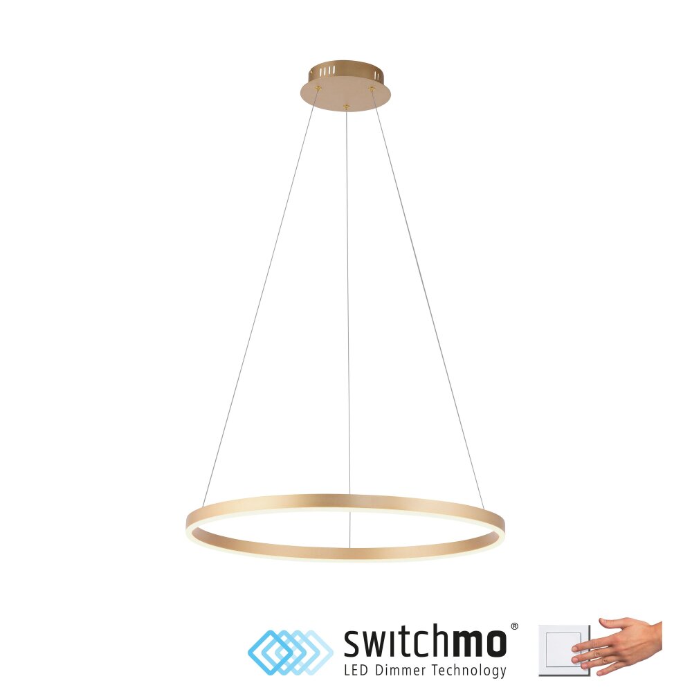 Leuchten-Direkt RITUS Pendant Light LED brass, 1-light source