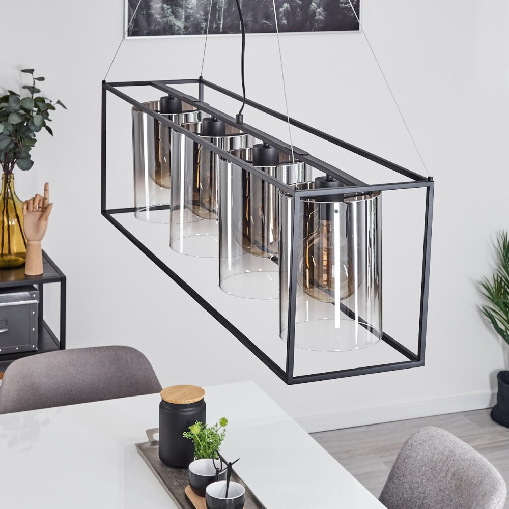 Sarniguet Pendant Light black, 4-light sources