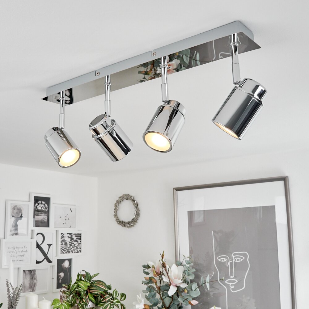 Douarnenez Ceiling Light chrome, 4-light sources