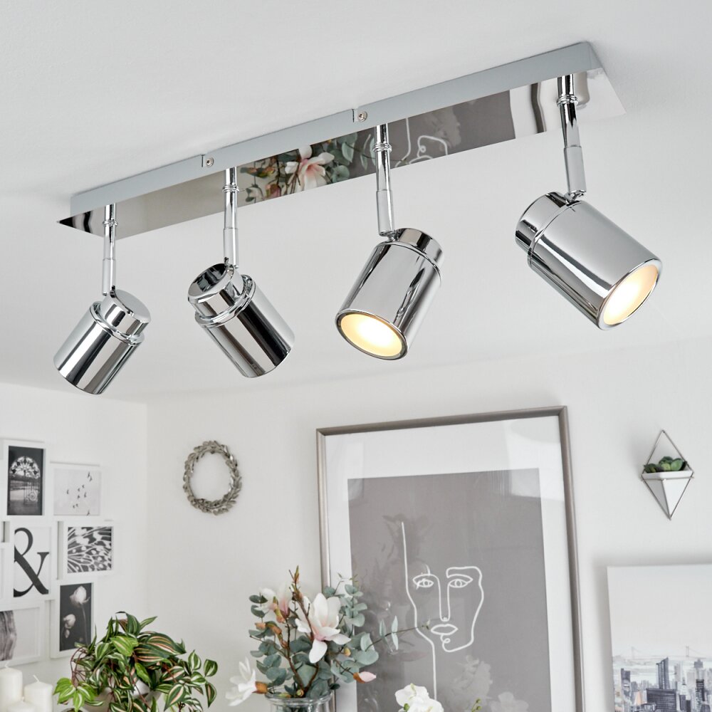 Douarnenez Ceiling Light chrome, 4-light sources