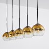 Koyoto  Pendant Light glass 15 cm gold, clear, 5-light sources