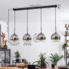 Koyoto  Pendant Light glass 25 cm chrome, clear, Smoke-coloured, 4-light sources