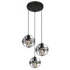 Globo TAMARA Pendant Light black, 3-light sources