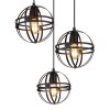 Globo TAMARA Pendant Light black, 3-light sources