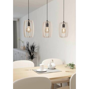 Eglo BAJAZZARA Pendant Light black, 3-light sources