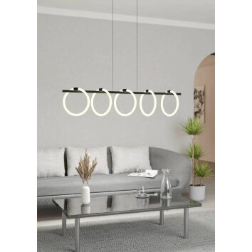 Eglo CARANACOA Pendant Light LED black, 5-light sources