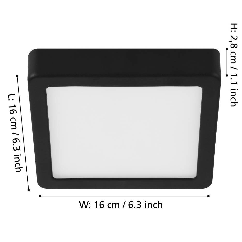 Eglo FUEVA Ceiling Light LED black, 1-light source