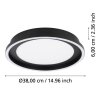 Eglo CALAGRANO Ceiling Light LED black, 2-light sources, Remote control