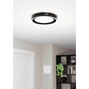 Eglo CALAGRANO Ceiling Light LED black, 2-light sources, Remote control