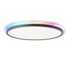 Brilliant Saltery Ceiling Light LED black, white, 1-light source, Remote control, Colour changer