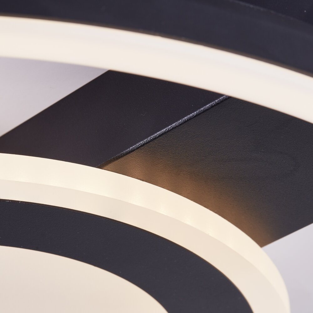 Brilliant Maureen Ceiling Light LED black, white, 1-light source