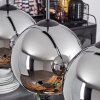 Koyoto  Ceiling Light glass 20 cm chrome, Smoke-coloured, 5-light sources