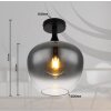 Globo MAXY Ceiling Light black, 1-light source