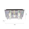 Leuchten-Direkt KEMAL2.0 Ceiling Light LED brushed steel, 68-light sources, Remote control, Colour changer