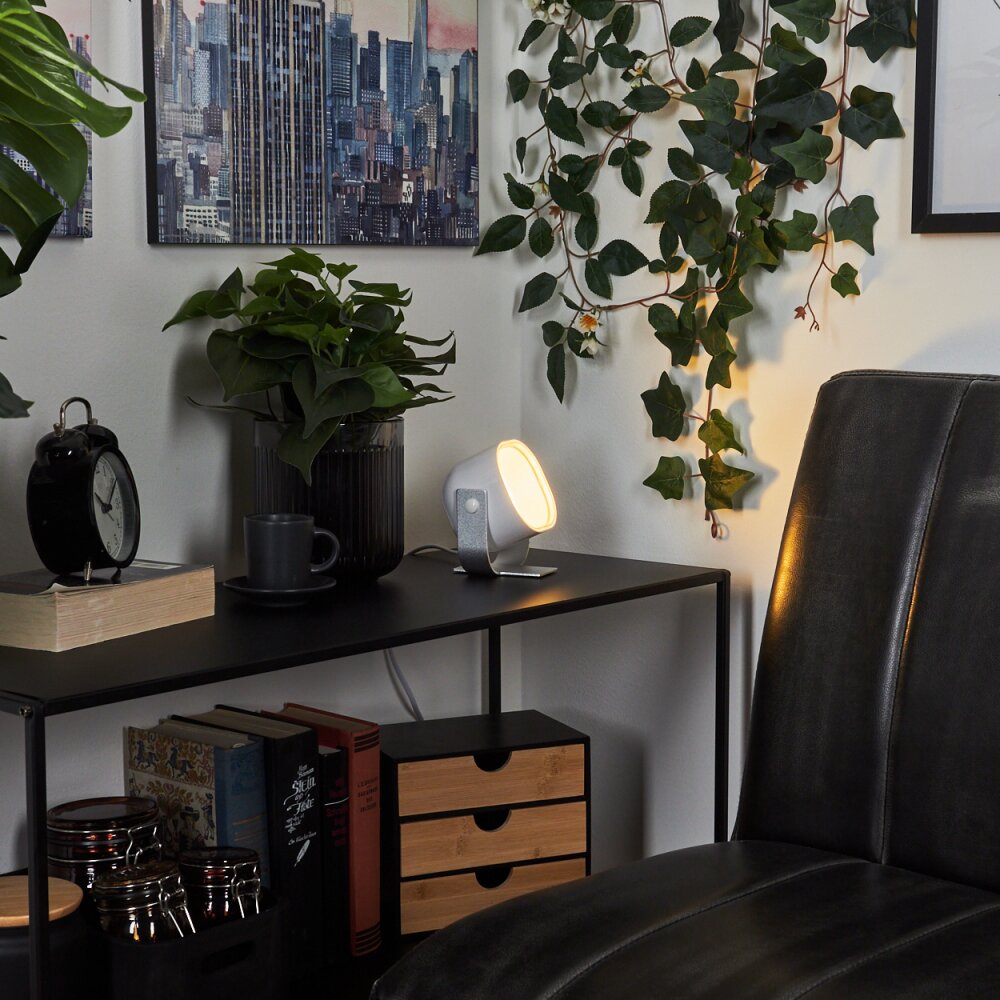 Ledo Table lamp silver, 1-light source, Remote control, Colour changer