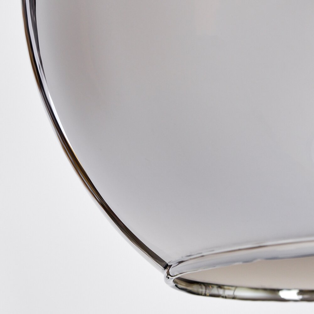 Koyoto  Pendant Light glass 15 cm, 20 cm, 25 cm, 30cm chrome, Smoke-coloured, 5-light sources