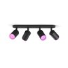 Philips Hue Fugato Ceiling Light LED black, 4-light sources, Colour changer