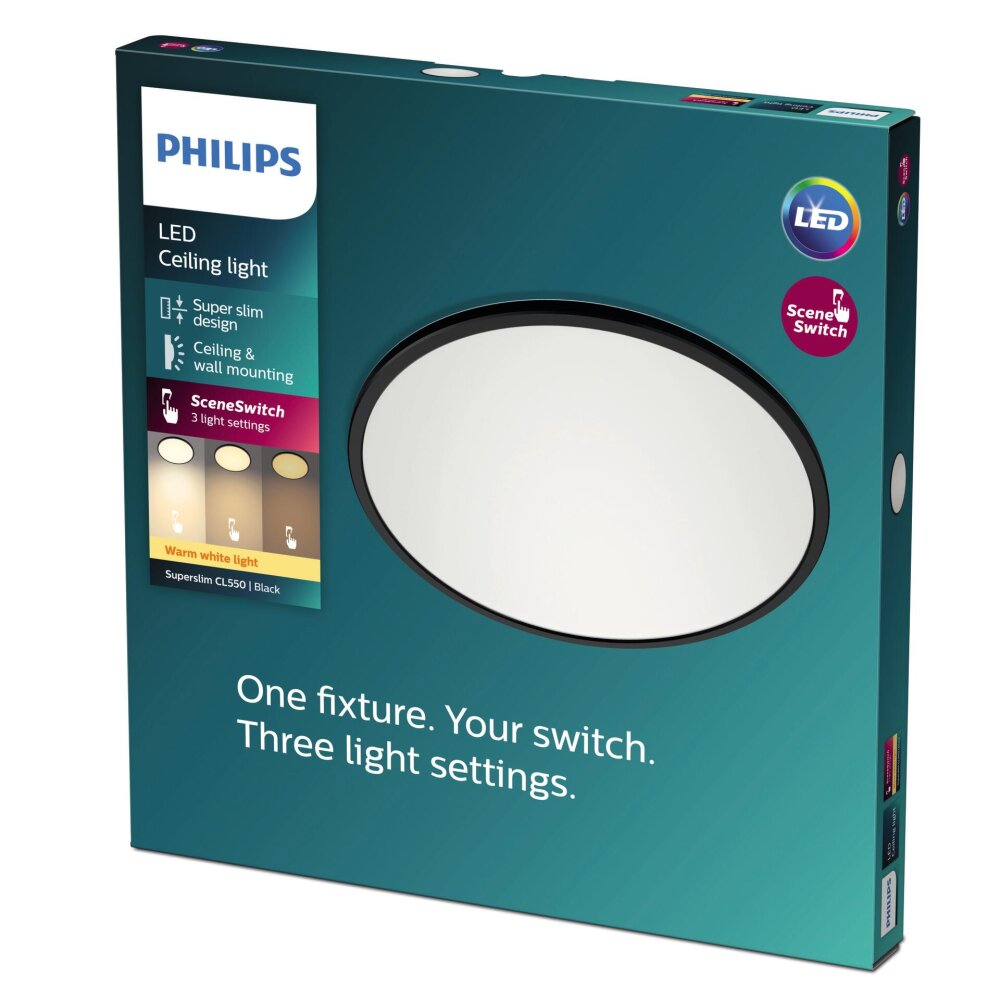 Philips CL550 Ceiling Light LED black, white, 1-light source