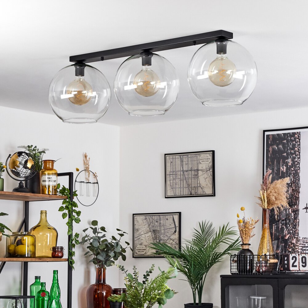 Koyoto  Ceiling Light glass 30 cm clear, 3-light sources