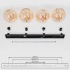 Koyoto  Ceiling Light glass 25 cm Amber, 4-light sources