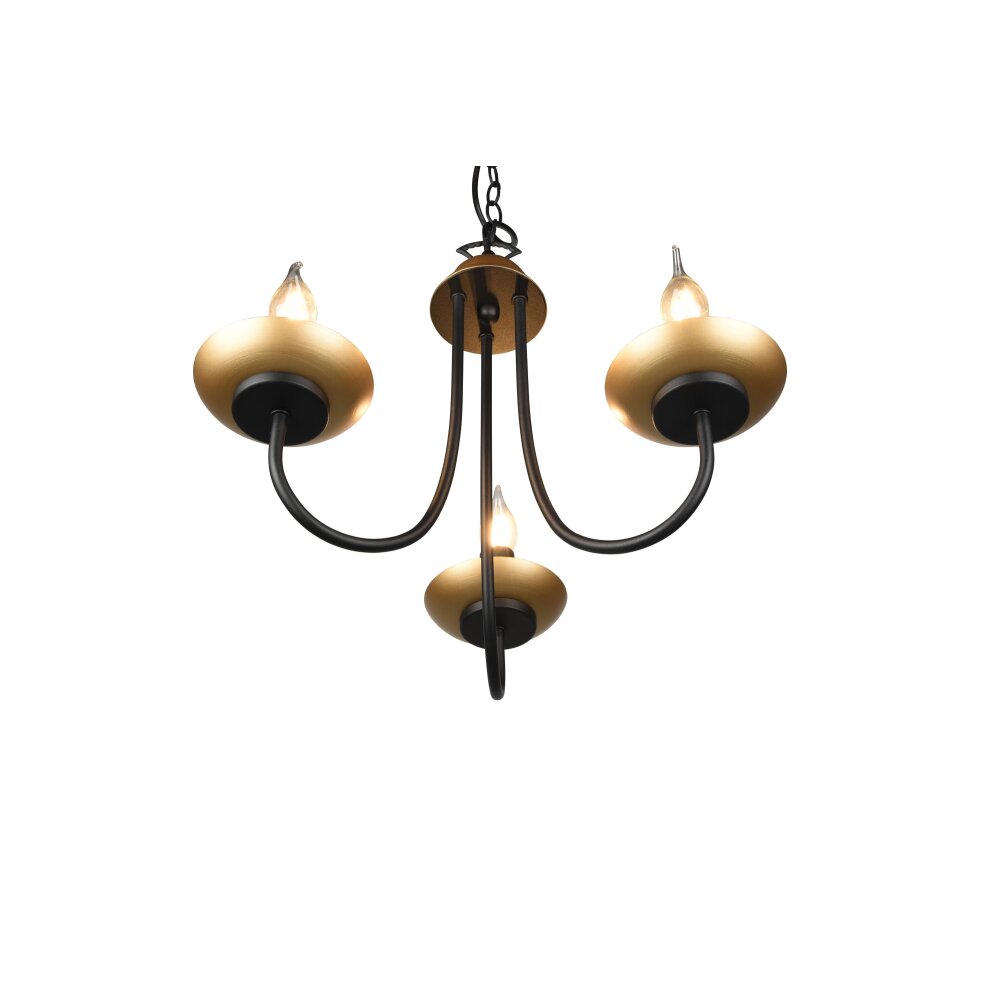 Trio Livia chandelier black, 3-light sources