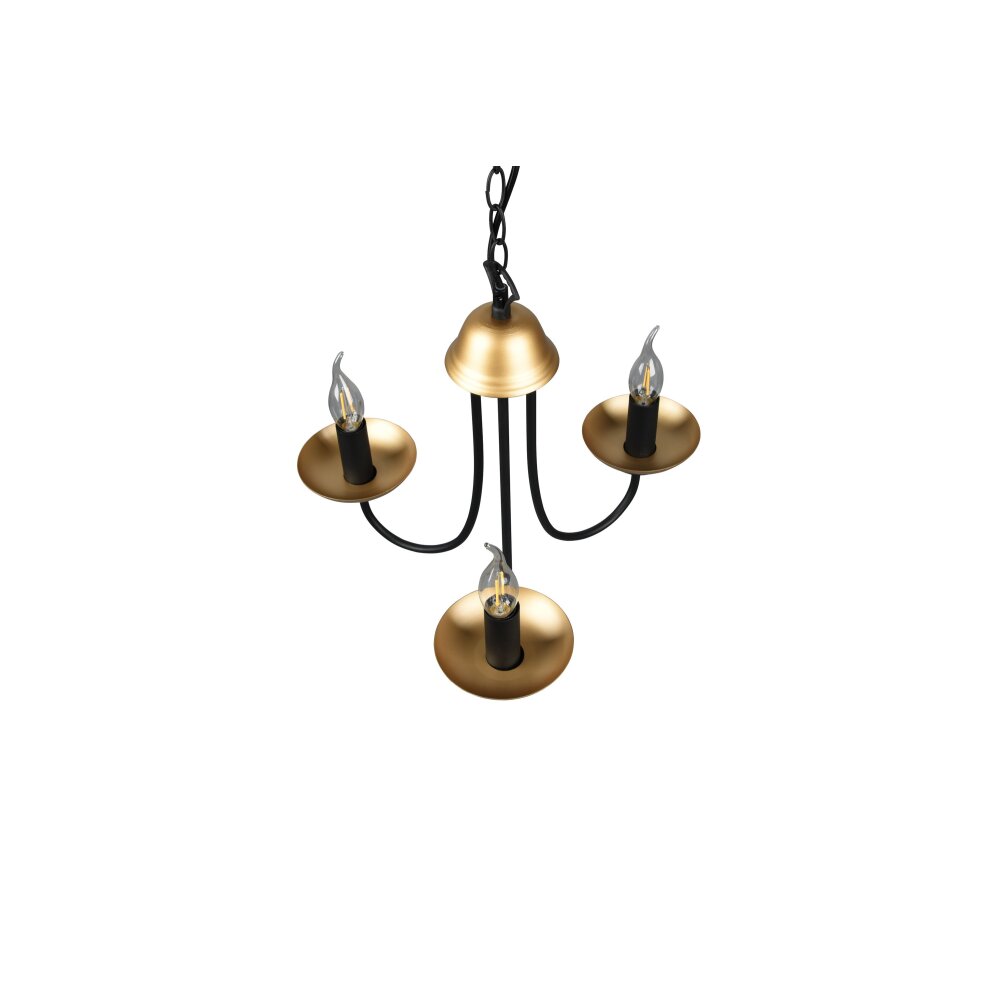 Trio Livia chandelier black, 3-light sources